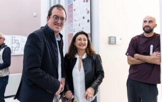 Δημήτρης Μαλαβέτας και Sylvaine Lestable στο Ξενοκράτειο Μεσολογγίου κατά την έκθεση του πίνακα του Ντελακρουά